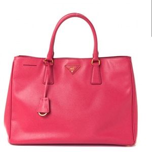 PRADA Saffiano Lux Large Tote Peonia